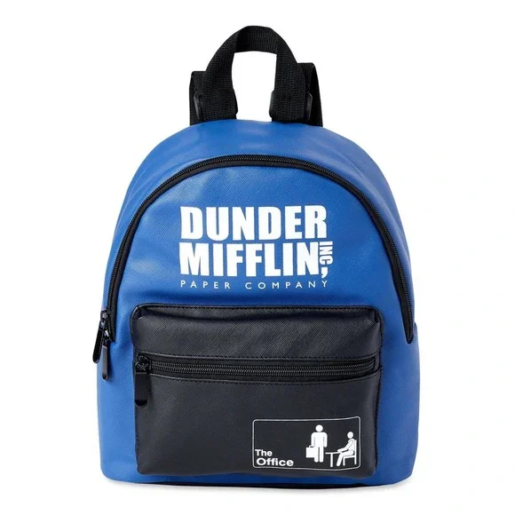The Office TV Series Show Dunder Mifflin Paper Faux Leather Mini Backpack